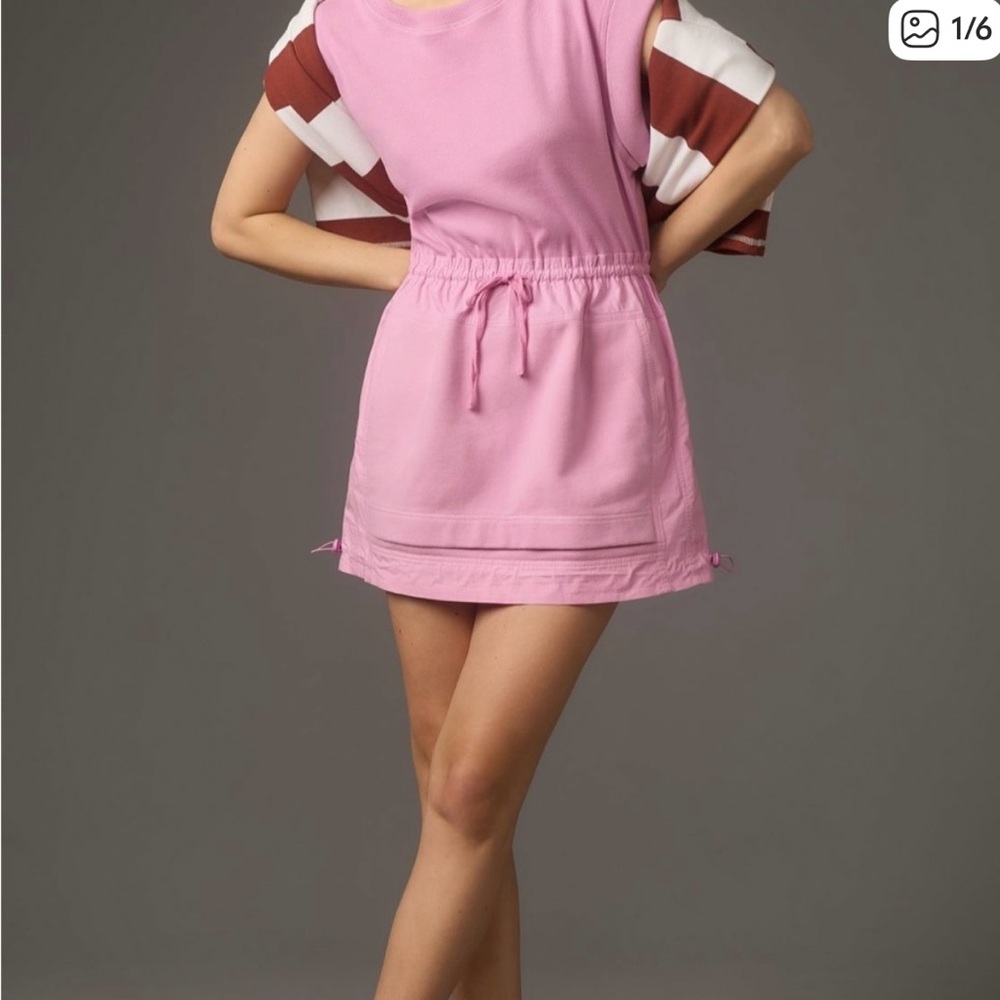 Anthropologie Daily Practice Short-Sleeve Mini Dress